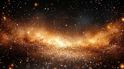Poster - Starry night sky with a lot of glitter. The stars are scattered all over the sky, creating a sense of wonder and awe. The glitter adds a touch of magic and whimsy to the scene