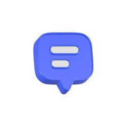 Poster - chat ballon speech 3d rendering