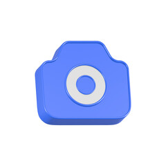 Poster - camera icon button 3d rendering