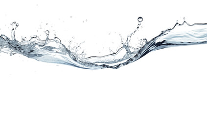Poster - A clear image showcasing a dynamic splash of water against a stark transparent background with droplets visible png