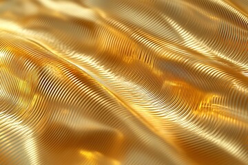 Poster - Golden Waves: Abstract flowing gold lines creating a smooth and luxurious texture