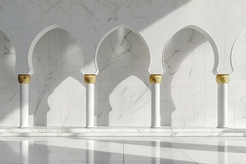 Poster - Elegant arches with decorative columns create a serene and timeless atmosphere