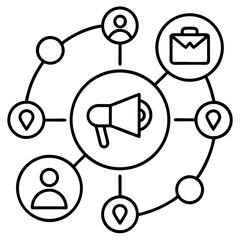 Wall Mural - vector illustration concept of a shopping cart as a social network icon, a symbol of online business