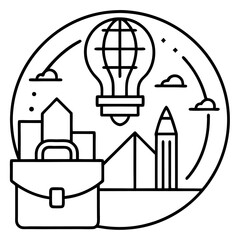 Wall Mural - vector illustration icon of an electric lamp for home design