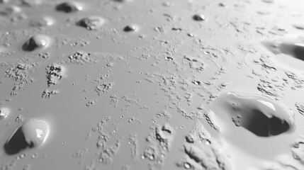 Poster - Close-up of a textured, grayscale surface with various sized bumps and craters.