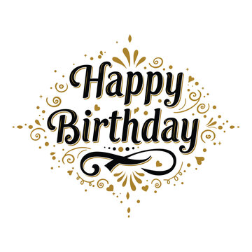 Happy Birthday Typography Vector Design for Celebration