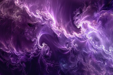 Poster - A swirl of purple and white cosmic dust creates a mesmerizing ethereal atmosphere