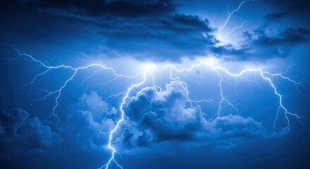 Poster - Lightning strike at night