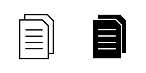 Fototapete - Copy icon vector solid logo illustration. Flat and line style for graphic design, Website