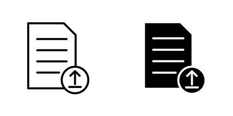 Aufkleber - File upload icon vector solid logo illustration. Flat and line style for graphic design, Website