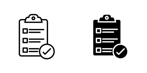 Poster - Survey icon vector solid logo illustration. Flat and line style for graphic design, Website