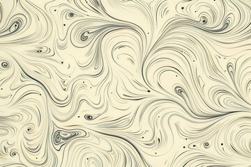 Poster - Swirling abstract pattern featuring graceful lines and organic shapes on a light surface