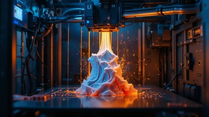 Wall Mural - Innovative Gen-4 Turbo Technology: Showcasing Advanced 3D Printing Process and Capabilities