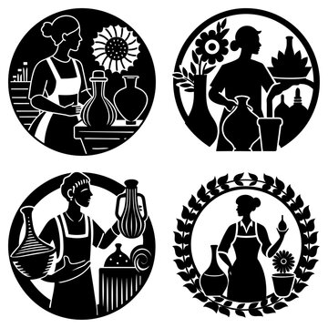 Artisanal Crafts silhouette vector
