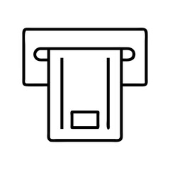 Poster - Atm card slot vector icon illustration symbol of financial transaction machine and payment method