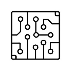 Poster - Circuit board design vector illustration for electronics engineering and technology projects