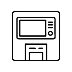 Poster - Atm machine vector icon illustration automated teller machine financial banking service design 90