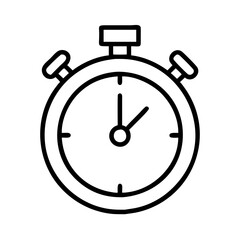 Poster - Stopwatch timer icon vector illustration for time management countdown and measurement design