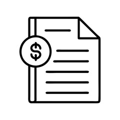 Poster - Document with dollar sign icon for financial report accounting and business transaction paper work