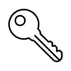 Poster - Find unlock security access open door key solution symbol outline vector illustration design element