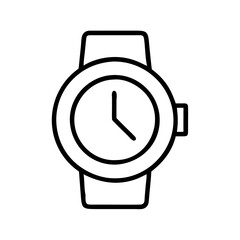 Poster - Wrist watch time clock accessory fashion style outline icon vector illustration design element