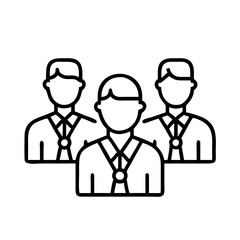 Poster - Illustration of team members business people staff group employee workers colleagues professionals team