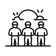 Poster - illustration of team people group community crowd teamwork collaboration unity together support unio