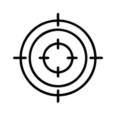 Poster - Target icon vector graphic aiming accuracy bullseye marksmanship precision focus goal design