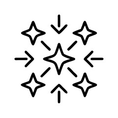 Poster - Starburst effect stars arrows convergence focus center point direction vector illustration design element