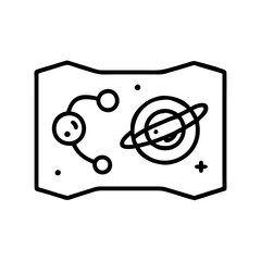 Wall Mural - explore space map constellation galaxy astronomy stars planets celestial navigation chart cosmos jou