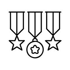Poster - Illustration of medals award achievement honor champion victory star ribbon symbol reward success