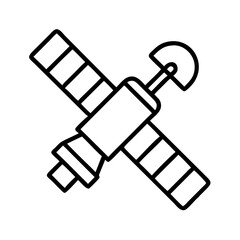 Poster - Satellite vector icon for space exploration and communication technology design element symbol, art
