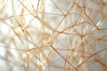 Poster - Intricate network of dandelion seed hairs, delicate and fragile, forming a complex geometric pattern.