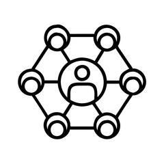 Leinwandbilder - Network connection social media community connection networking communication concept icon design