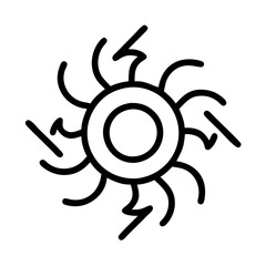 Poster - Abstract sun vector graphic design element with rays and circle for summer and weather icons design