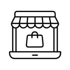 Poster - Online shop shopping store e commerce market retail business sale purchase digital marketplace website