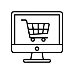 Poster - Online shopping ecommerce retail store digital marketing shop cart purchase buy sale business design