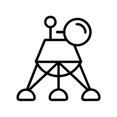 Poster - Exploring space with a rover icon vector graphic design for science and technology projects