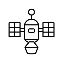 Poster - Satellite icon vector illustration, space station, communication satellite, technology icon vector
