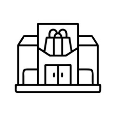 Poster - Shopping mall building architecture retail store market commerce center outlet design shop front