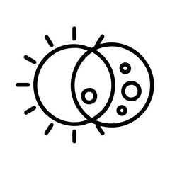 Poster - Sun and moon eclipse vector illustration, celestial event, solar lunar phase astronomy graphic design