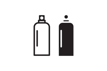 Poster - Spray bottle icon outline and solid version Vector