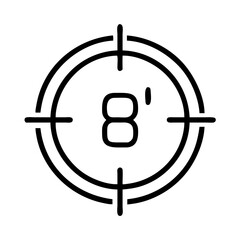 Aufkleber - Eight feet target crosshair aim point focus vector illustration design element icon symbol graphic