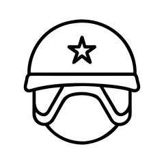 Poster - Illustration of army helmet military helmet soldier helmet with star safety equipment headgear icon