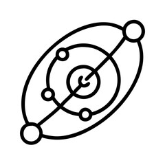 Poster - abstract galaxy system icon vector illustration for astronomy science and education design