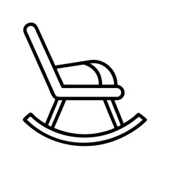 Leinwandbilder - Rocking chair illustration vector graphic design template comfortable furniture home decor relax icon
