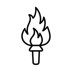 Aufkleber - Torch flame fire light olympic symbol competition sport energy passion freedom hope vector design