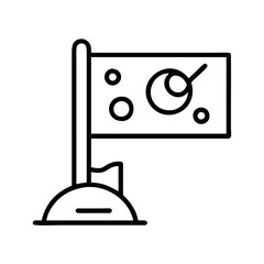 Poster - Flag icon vector illustration of moon phases and astronomy symbols for graphic design assets