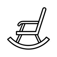 Poster - Rocking chair illustration vector image for furniture design and home decor projects and art prints