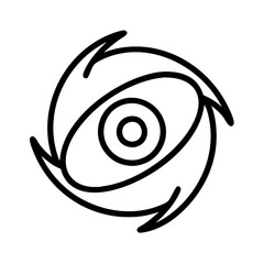 Poster - Hurricane symbol vector graphic weather storm cyclone typhoon icon design isolated clip art 90
